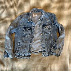 Old Navy Light Blue Distressed Denim Jacket